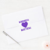 Kindness Matters, paars Vierkante Sticker (Envelop)