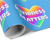Kindness Matters Rainbow Heart Cadeaupapier (Rol Hoek)