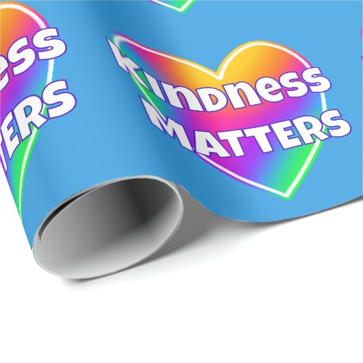 Kindness Matters Rainbow Heart Cadeaupapier (Rol Hoek)