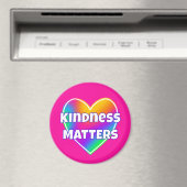 Kindness Matters Rainbow Heart Magneet (Insitu (Vaatwasser))