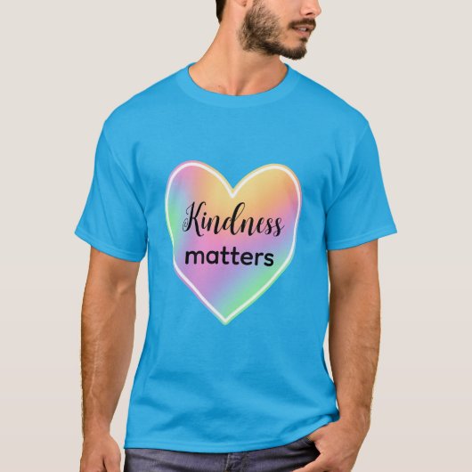 Kindness Matters Rainbow Heart T-shirt (Voorkant)
