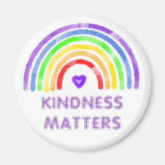 Kindness Matters | Regenboog en Waterverf van het  Magneet (Voorkant)