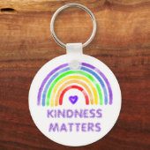 Kindness Matters | Regenboog en Waterverf van het Sleutelhanger (Voorkant)