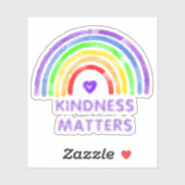 Kindness Matters | Regenboog en Waterverf van het  Sticker (Vel)