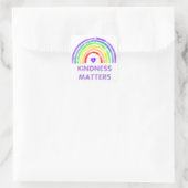 Kindness Matters | Regenboog en Waterverf van het  Vierkante Sticker (Tas)