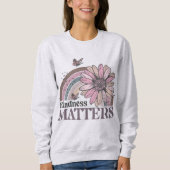 Kindness Matters Retro Butterfly Boho Rainbow Trui (Voorkant)