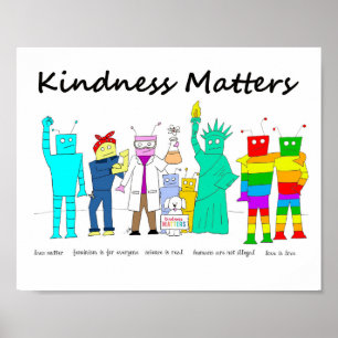 Kindness Matters Robots Poster
