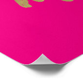 Kindness Matters roze en Gold Heart Poster (Hoek)