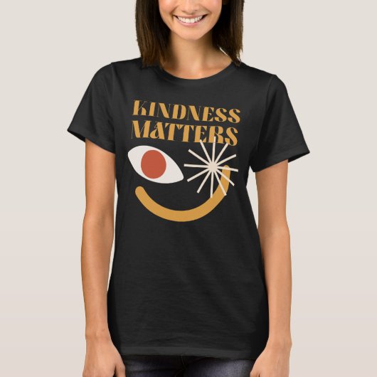 Kindness Matters Shirt - Leuke Abstracte glimlach  (Voorkant)