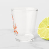 Kindness Matters Shot Glass – Helder Oranje-rood Shot Glas (Rechts)