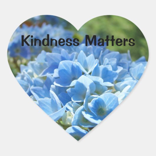 Kindness Matters stickers Hortensia bloemen (Voorkant)