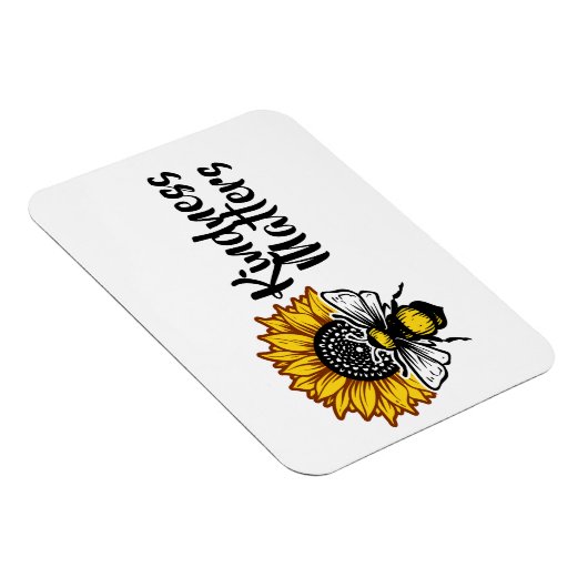 Kindness Matters Sunflower Bee Magneet (Rechterzijde)