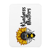 Kindness Matters Sunflower Bee Magneet (Verticaal)