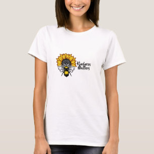 Kindness Matters Sunflower Bee T-shirt