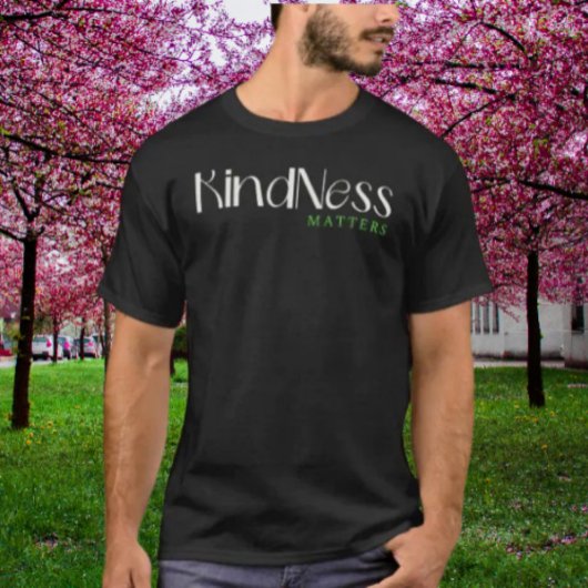 Kindness Matters T-shirt – wit & groen