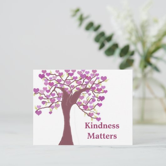 Kindness Matters Tree of Hearts Briefkaart (Staand voorkant)
