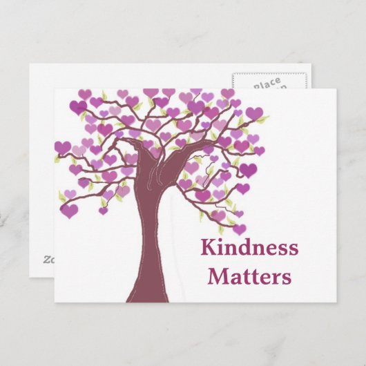 Kindness Matters Tree of Hearts Briefkaart (Voorkant / Achterkant)