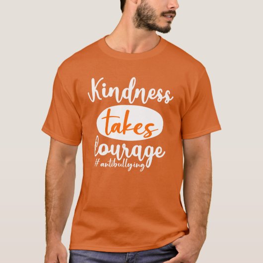 Kindness moedigt antibulledag aan t-shirt (Voorkant)