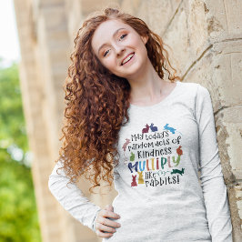 Kindness Motivatie konbit Quote Ash Long T-shirt