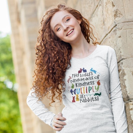 Kindness Motivatie konbit Quote Ash Long T-shirt