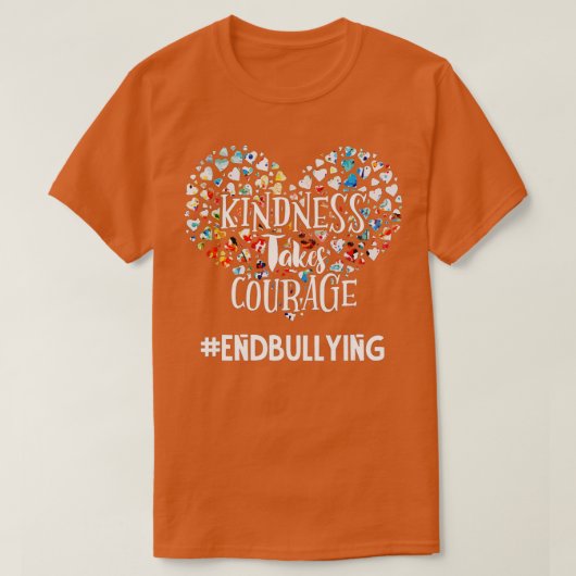 Kindness neemt moed op - anti-pesterijen - t-shirt (Design voorkant)