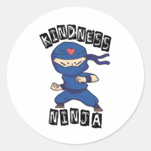 Kindness Ninja, gevecht tegen pesterijen Ronde Sticker