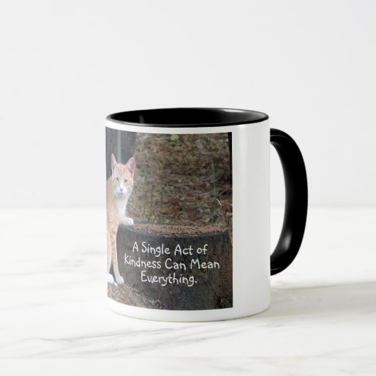 Kindness Oranje Tabby Cat 11 oz Mok (Voorkant rechts)