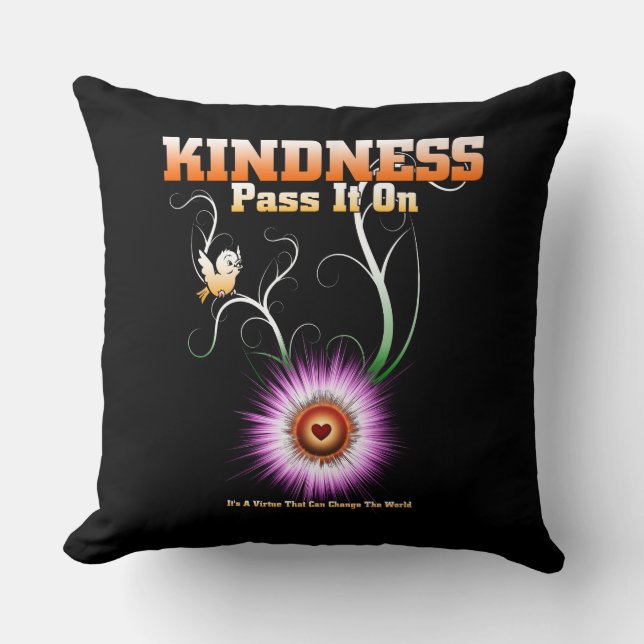 KINDNESS - pas het op Drijvende Blanket over Kussen (Voorkant)