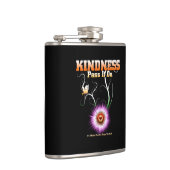 KINDNESS - pas het over op vinylwaterklakken Heupfles (Rechts)