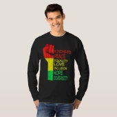 Kindness Peace Equality Human Rights Inclusive Div T-shirt (Voorkant volledig)