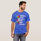 Kindness Peace Equality Love Hope Diversity Human  T-shirt (Voorkant volledig)