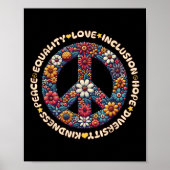 Kindness Peace Equality Love Inclusion Hope Divers Poster (Voorkant)