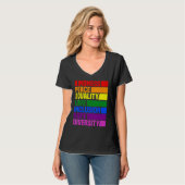 Kindness Peace Equality Rainbow Retro For Gay And  T-shirt (Voorkant volledig)