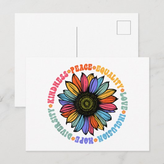 Kindness Peace Love Hope Diversity Human Human Briefkaart (Voorkant / Achterkant)