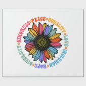 Kindness Peace Love Hope Diversity Human Human Cadeaupapier (Vlak)