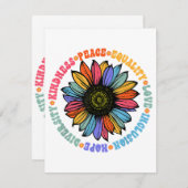 Kindness Peace Love Hope Diversity Human Human Informatiekaartje (Voorkant / Achterkant)