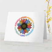 Kindness Peace Love Hope Diversity Human Human Kaart (Gele Bloem)