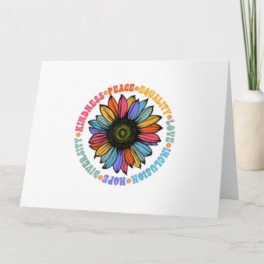 Kindness Peace Love Hope Diversity Human Human Kaart (Voorkant)