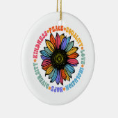 Kindness Peace Love Hope Diversity Human Human Keramisch Ornament (Rechts)