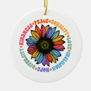 Kindness Peace Love Hope Diversity Human Human Keramisch Ornament