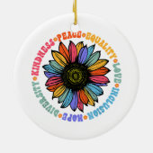 Kindness Peace Love Hope Diversity Human Human Keramisch Ornament (Achterkant)