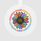Kindness Peace Love Hope Diversity Human Human Ornament (achterkant)
