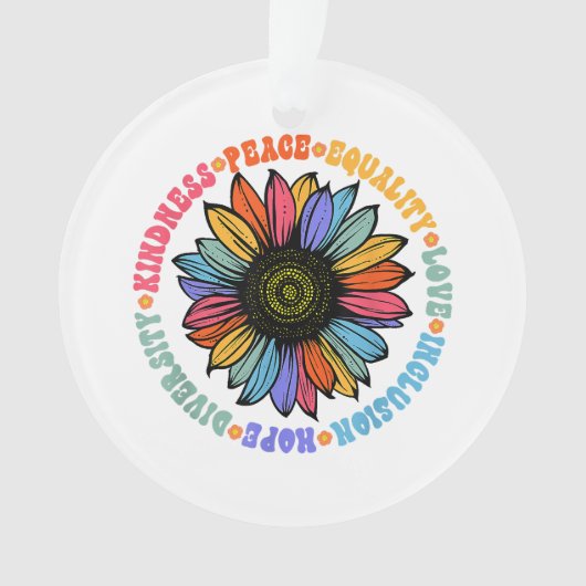 Kindness Peace Love Hope Diversity Human Human Ornament (voorkant)