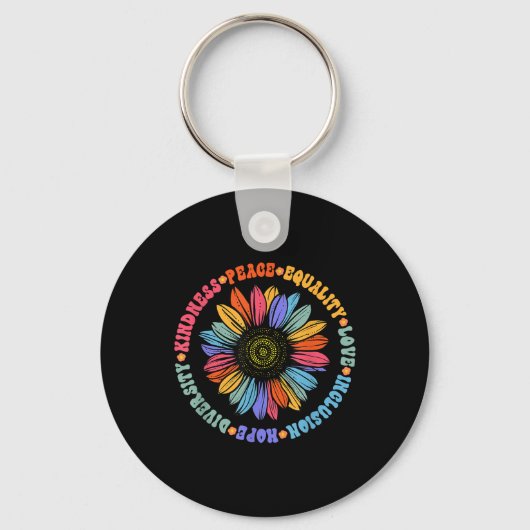 Kindness Peace Love Hope Diversity Human Human Sleutelhanger (Voorkant)