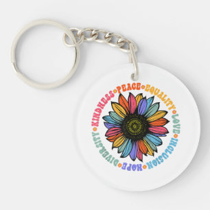 Kindness Peace Love Hope Diversity Human Human Sleutelhanger