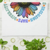 Kindness Peace Love Hope Diversity Human Human Theedoek (Gevouwen)