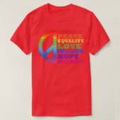 Kindness Peace Love Inclusion Diversity L T-shirt (Design voorkant)