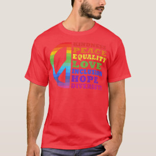 Kindness Peace Love Inclusion Diversity L T-shirt