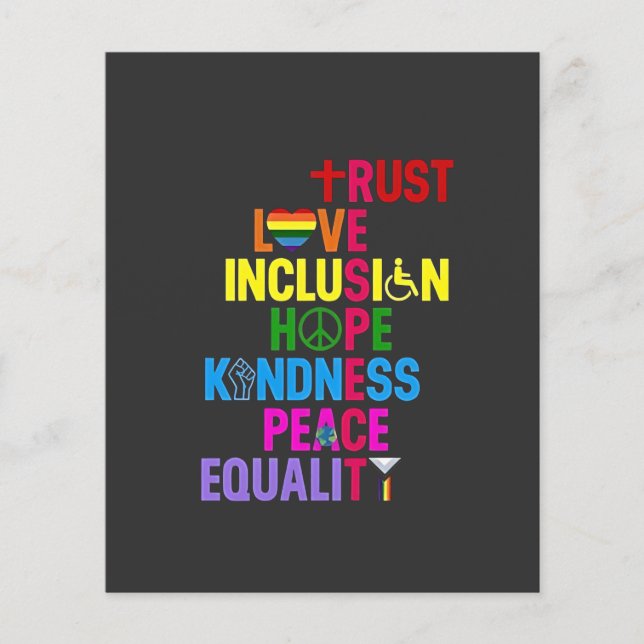 Kindness Peace Love Inclusion Hope (Voorkant)