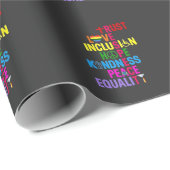 Kindness Peace Love Inclusion Hope Cadeaupapier (Rol Hoek)